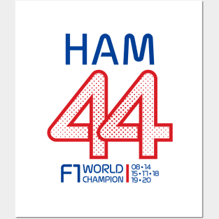 HAM 44 Red Blue Halftone Design Posters and Art